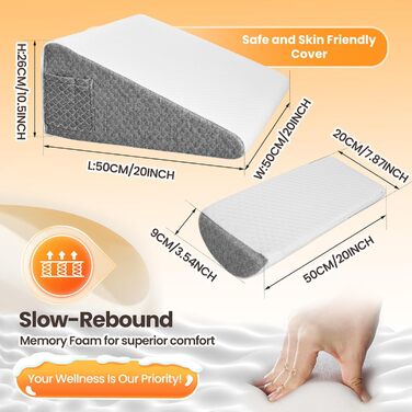 Подушки для читання та відпочинку: м'які подушки з memory foam для ліжка та дивану, підтримка спини, шиї та ніг