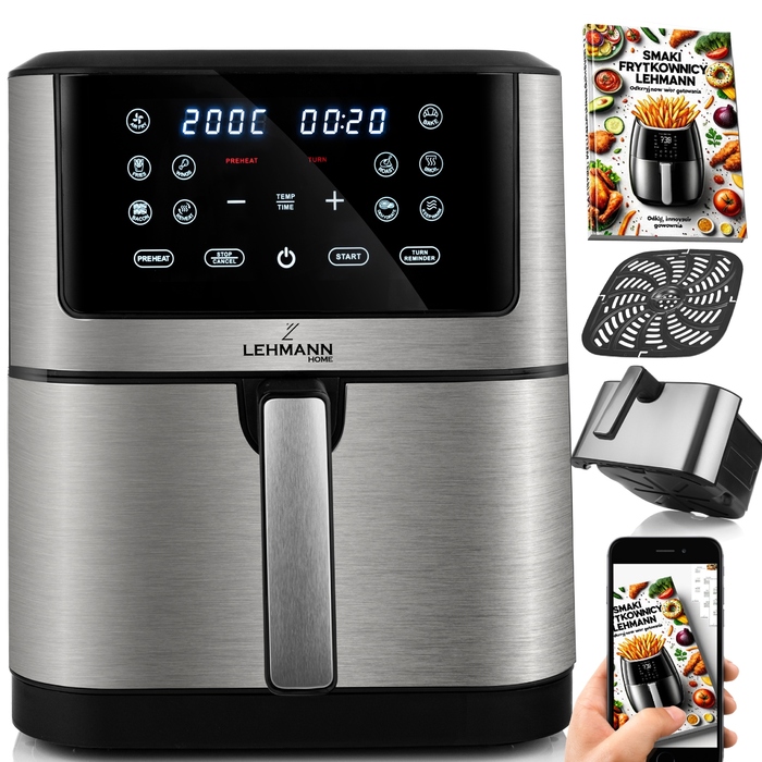 Аерофритюрниця Lehmann Fresco LHODF-1880 1800Вт 8л, сріблясто-сіра