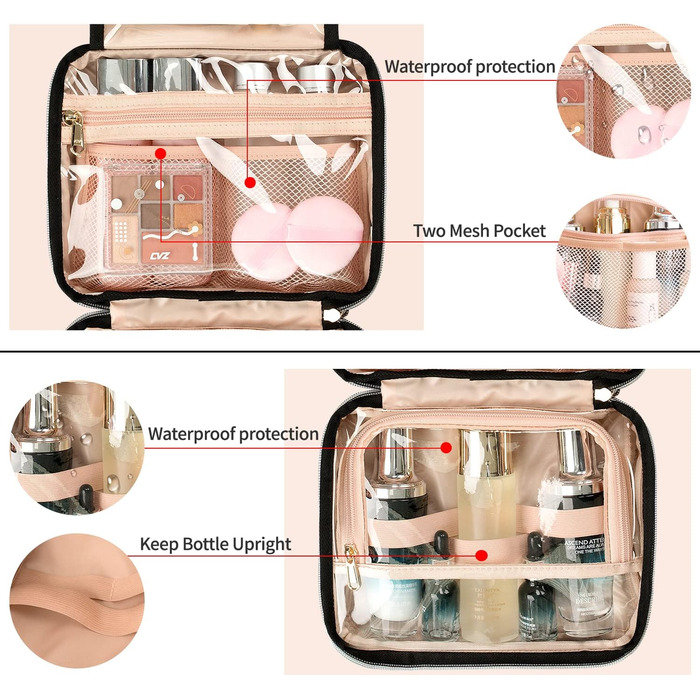 Культурний мішечок для жінок та чоловіків, дорожній аксесуар для косметики та туалетних аксесуарів, чорний