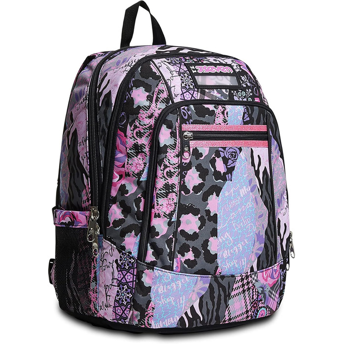 Рюкзак Seven Rucksack Advanced: для школи, університету та відпочинку. Місткий рюкзак для підлітків, дівчаток та хлопчиків з відділенням для ноутбука та кишенькою для пляшки. Кольори: рожевий, фіолетовий.