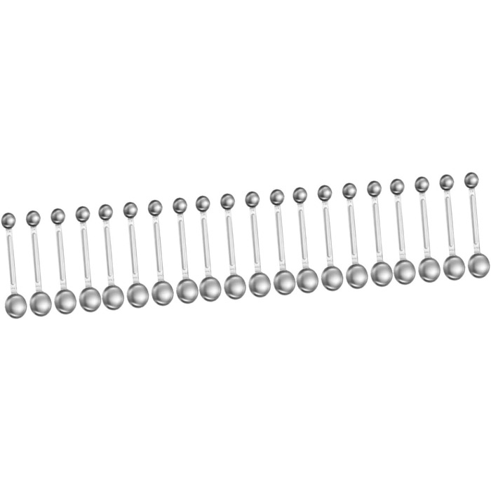 TOPBATHY 20-Piece Stainless Steel Measuring Spoons for Coffee, Tea, Tablespoons, Measuring Spoons, Baking Teaspoons, Sugar Spoons, Kitchen Measuring Spoons, Scoops for Canisters, Measuring Cups and Silver