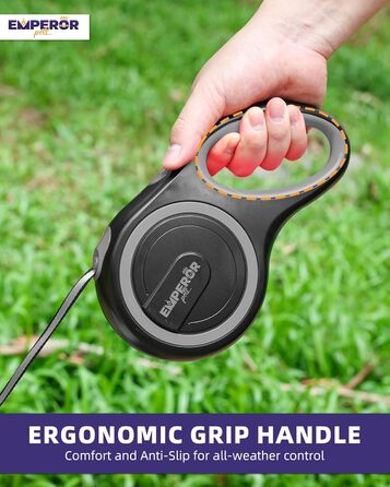 Емператор Петс GY26 - висувна поводок для собак, великих порід, до 50 кг, міцний, сірий, 7.9 м