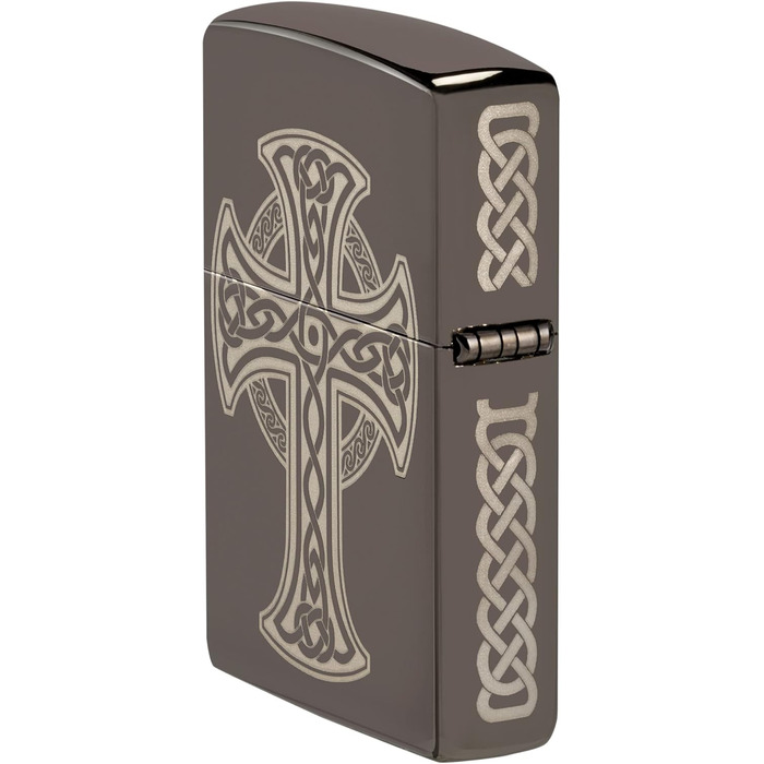 Запальничка Zippo з лазерним гравіюванням, кельтський хрест, чорна