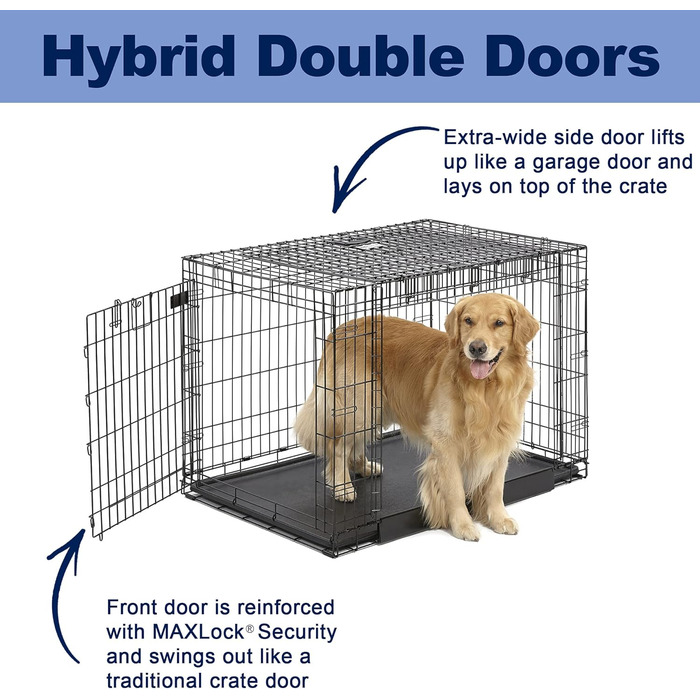 Кія MidWest Homes for Pets Ovation 1924 - переносна будка для собак, чорна, з перегородкою, для маленьких порід, 61х74х78 см