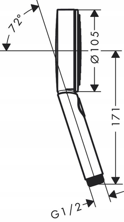Душова лійка Hansgrohe Pulsify Select 105 3jet Activation 24100000