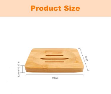 Набір з 3 дерев'яних підставок для мила 0XBIT з піддоном та антиковзною підкладкою для ванної та кухні