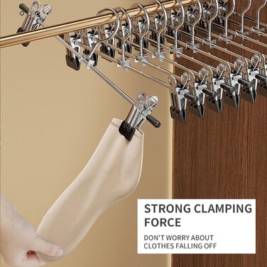30 см металеві вішалки для штанів, 20 шт. з антиковзними затискачами для штанів, спідниць, шкарпеток, білизни