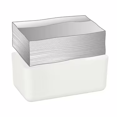 Relaxdays White Towel Box with Bamboo Lid