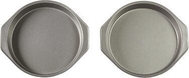 Amazon Basics - 22.8 cm Cake Pans, Non-Stick, Carbon Steel, 2-Pack & Amazon Basics - Non-Stick Baking Pan, Carbon Steel, 23.5 x 12.7 cm, 2-Pack
