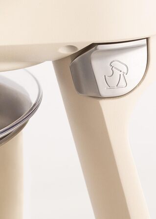 Планетарний міксер CREATE/DOWNMIX RETRO для кухні, колір Крем: 6 швидкостей, автоматичні програми для збивання, змішування та емульгування