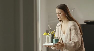 Набір декоративних керамічних ваз Jinfa ручної роботи, 5 шт, кольорові