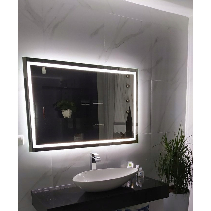 LED-дзеркало у ванну кімнату 80x60 з сенсорним вимикачем