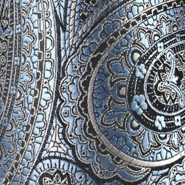 Краватка чоловіча GASSANI Paisley 7 см, набір 3 шт (чорний, блакитний, білий)