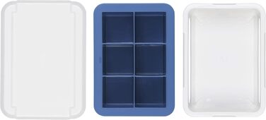 Силіконова форма для льоду OXO Good Grips з кришкою, герметична, для великих кубиків льоду