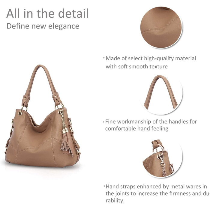 Сумка жіноча Nicole & Doris великої місткості, шкіряна сумка-шопер, хакі. Дизайнерська сумка через плече з китицею