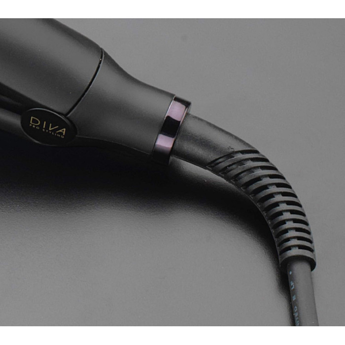 Diva Pro Styling Digital Flat Iron - Ceramic Plates - Auto Shutoff - 3m Cord - Black