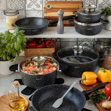 Набір алюмінієвих каструль Konighoffer Pollo, 12 предметів