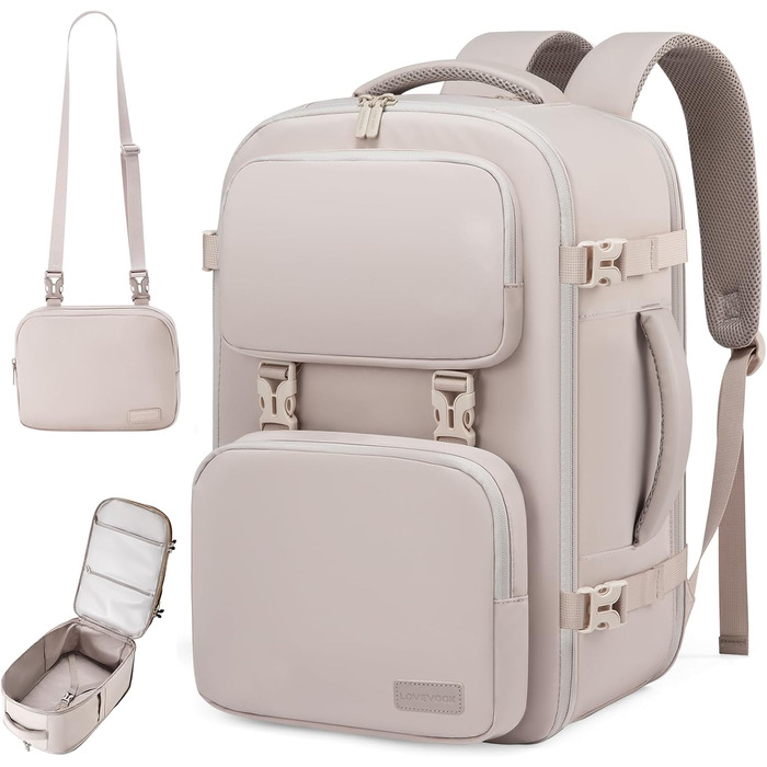 LOVEVOOK Рюкзак для ручної поклажі в літак 40L, жіночий великий, 17.3