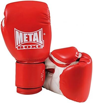 Боксерські рукавички Metal Boxe 10 унцій, червоні