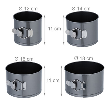 Relaxdays Springform Set with 4 Sizes