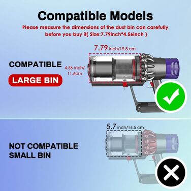 Контейнер для пилу Dyson V10, V12, V27: Замінна частина для пилососів Dyson