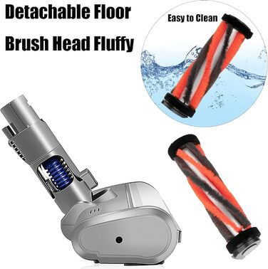 Електрична щітка-вальцевий насадка Italdos для пилососів Dyson V6 DC58 DC59 DC61 DC62 з LED-підсвічуванням, турбо-режим, для килимів, твердих підлог, паркету та плитки