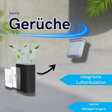 Силіконова щітка для унітазу Klobürste – чорна, настінний монтаж без свердління, самоклеюча – гігієнічна, довговічна, з тримачем
