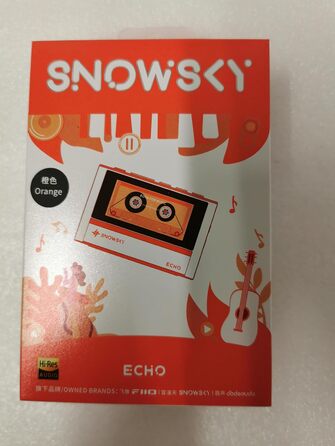FiiO Echo Retro Hi-Res ЦАП-плеєр для аудіо, Bluetooth, 4.4мм, Кольоровий екран, Портативний DAP (Помаранчевий/Вечірній червоний у зигзаг)