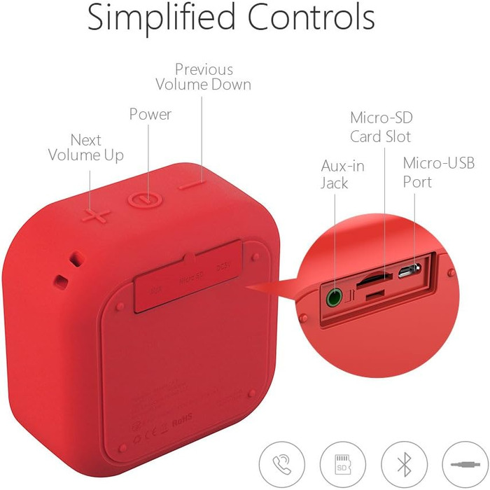 Портативна Bluetooth колонка MIFA A1 Mini: Водонепроникна (IP56), TWS, 15 годин, Чорний