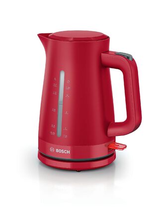 Електричний чайник Bosch MyMoment TWK3M123, 1.7 л, 2400 Вт, червоний, з автоматичним відключенням та захистом від перегріву
