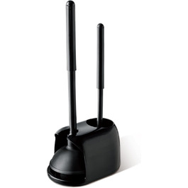 Набір для чищення унітазу 2-в-1 Eyliden з щіткою та підставкою, чорний