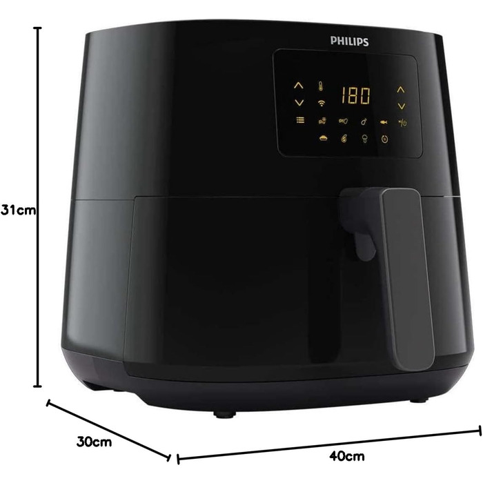 Фритюрниця Philips Essential Airfryer XL HD9280/70, 2000 Вт, чорна