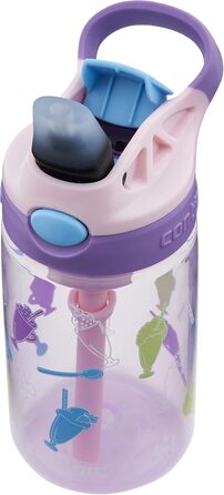 Contigo Kinder Trinkflasche Easy Clean Autospout with Straw, BPA-free durable water bottle, 100% leak-proof, easy to clean, ideal for daycare, kindergarten, school, and sports, 420 ml (Strawbery Shakes, Plastic)