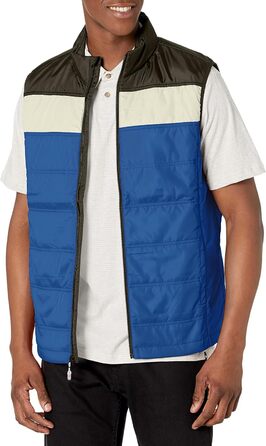 Чоловіча вітростійка куртка CBUK з ізоляцією Daunenwete, колірний блок, чорний (S, Tour Blue)