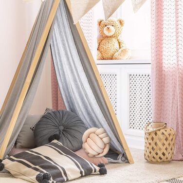 Декоративна подушка-вузол для дивана і ліжка Relaxdays, скандинавський стиль, Ø 25 см, поліестер, колір хакі, 1 шт.