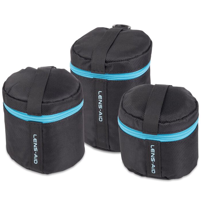 Захисні чохли для об'єктивів Lens-Aid (3 шт. - XXS, XS, S) - товста підкладка, ремінець на пояс