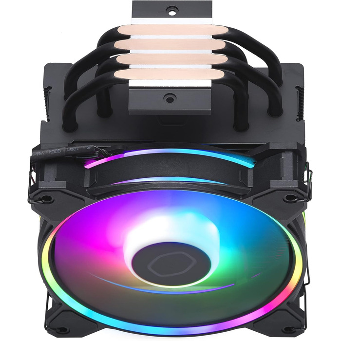 Cooler Master Hyper 212 Halo: Кулер для CPU з RGB підсвічуванням, чорний, LGA1700 & AM5, 4 теплові трубки