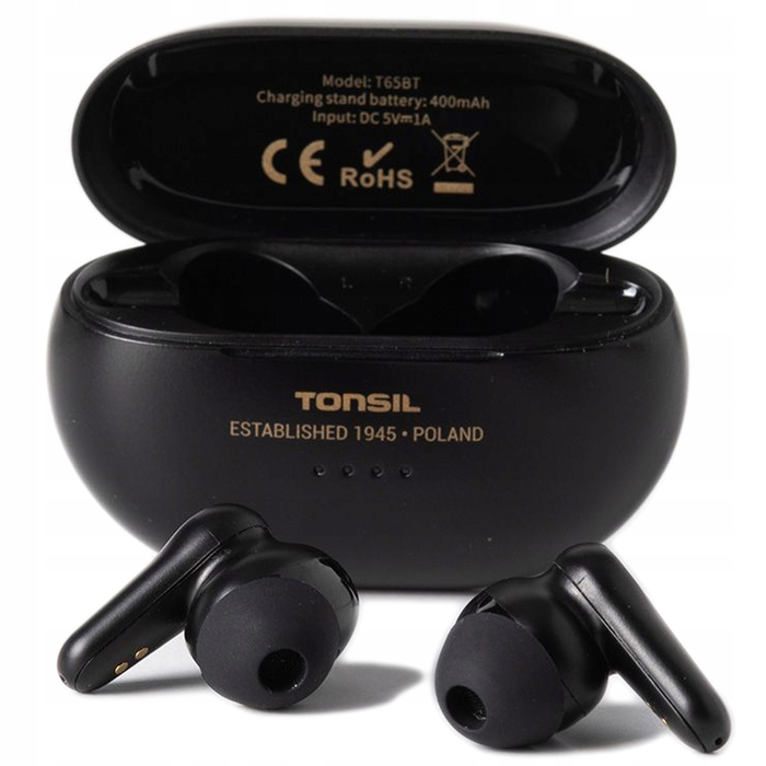 Бездротові вакуумні навушники Tonsil T65BT Bluetooth ANC TWS