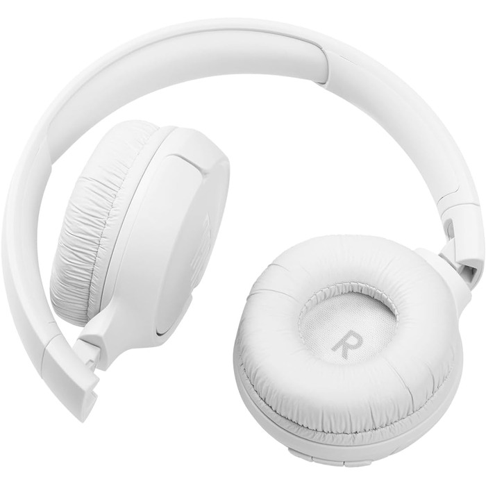 Навушники JBL Tune 510 BT – Bluetooth, бездротові, складні, з функцією гучного зв'язку, сумісні з голосовими помічниками, до 40 годин роботи (білі)