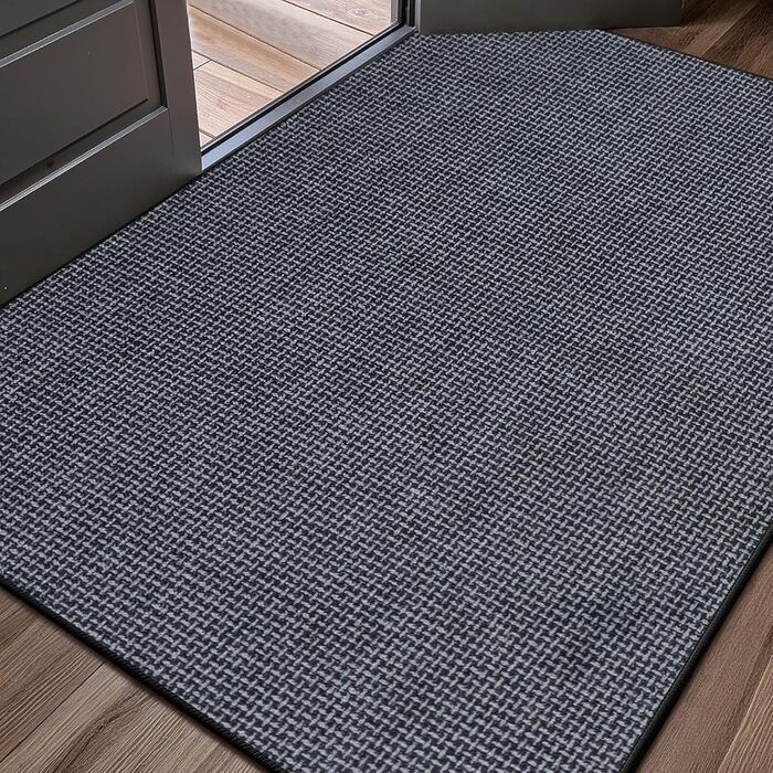 Килимок для входу Fussmatte сірий 80x120 см, грязезахисний, миючий, антиковзкий, для дому та вулиці