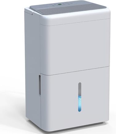Зволожувач повітря Newentor 25л/день - 270W, для приміщень до 80м², 10 років гарантії, для підвалів, з 2м шлангом, знімний фільтр, таймер
