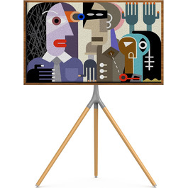 Підставка для телевізора на штативі, 114.3–165.1 см (45–65 дюймів), LED/LCD/OLED, поворотна 180°, сірий