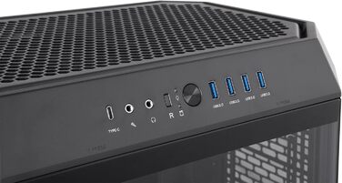 Корпус ПК Thermaltake The Tower 600 ATX Mid-Tower, чорний: скляний дизайн, USB-C, підтримка радіаторів 420/360мм