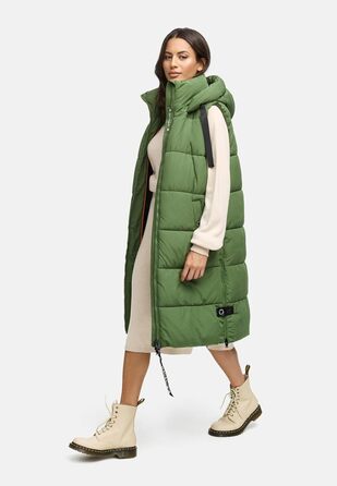 Жіноча степна жилетка Navahoo з капюшоном та коміром, тепла, для активного відпочинку, B942 (XS, Pine-Olive)