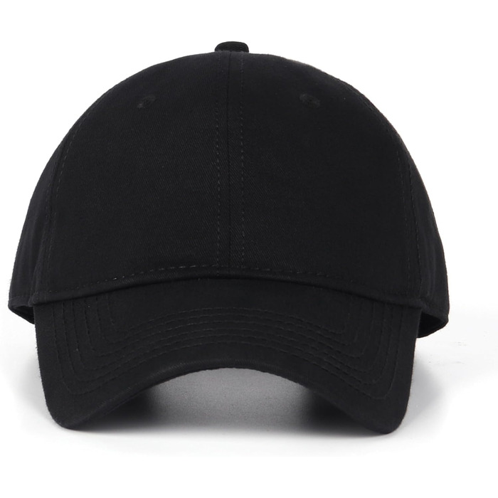 Кепка бейсболка Zylioo XL/XXL чорна (Black) 7 см, регульована, великий розмір, чоловіча/жіноча