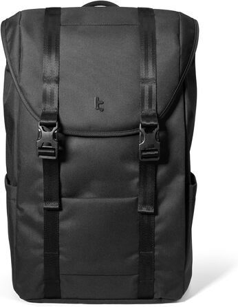 tomtoc Laptop Backpack for Women and Men, Vintage Daypack Daypack Casual Backpack with 22 Liters for Everyday Use, Leisure, University, School, Classic Backpacks Fits 13-15.6 inch Laptops, Black (Black)