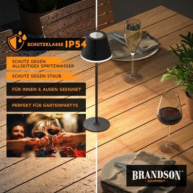 Світлодіодний акумуляторний настільний світильник Brandson з димером та 3 режимами світла (рожевий, чорний набір 3 шт.) - LED лампа на стіл, нічник, для читання, для дому та вулиці