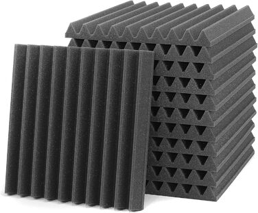 Акустична панель ACOUSPANEL зі звукопоглинаючого поролону 30x30x3 см, антрацитово-сіра