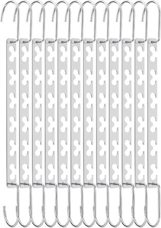 Набір з 12 штук плечиків для одягу HOUSE DAY: компактні, металеві, з антиковзким покриттям для шафи, ідеальні для організації простору, подарунок