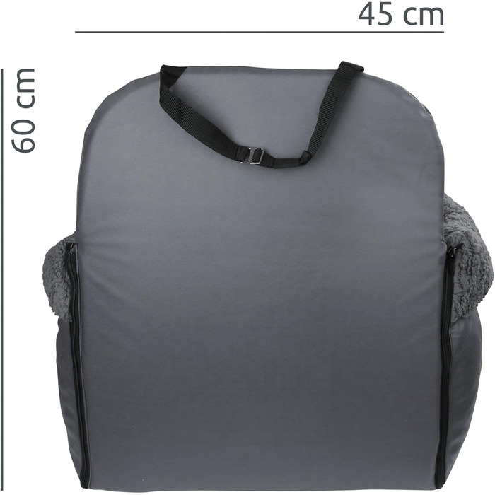 GEAR Frontera: безпечний авто-кошик для собак з регульованими повідцями та ортопедичною тканиною Тедді для передніх та задніх сидінь